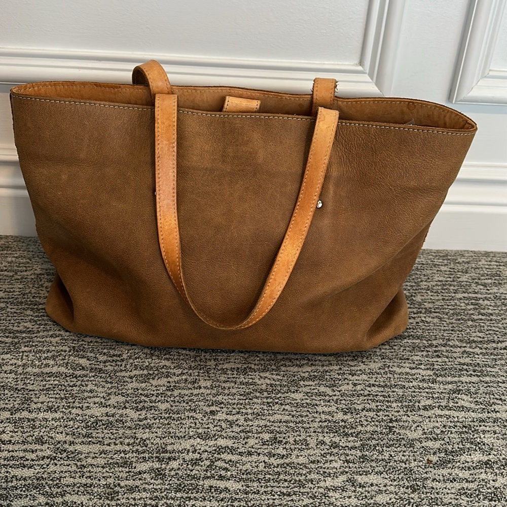 Vintage Roots Brown Leather Tote Bag - Picture 2 of 10